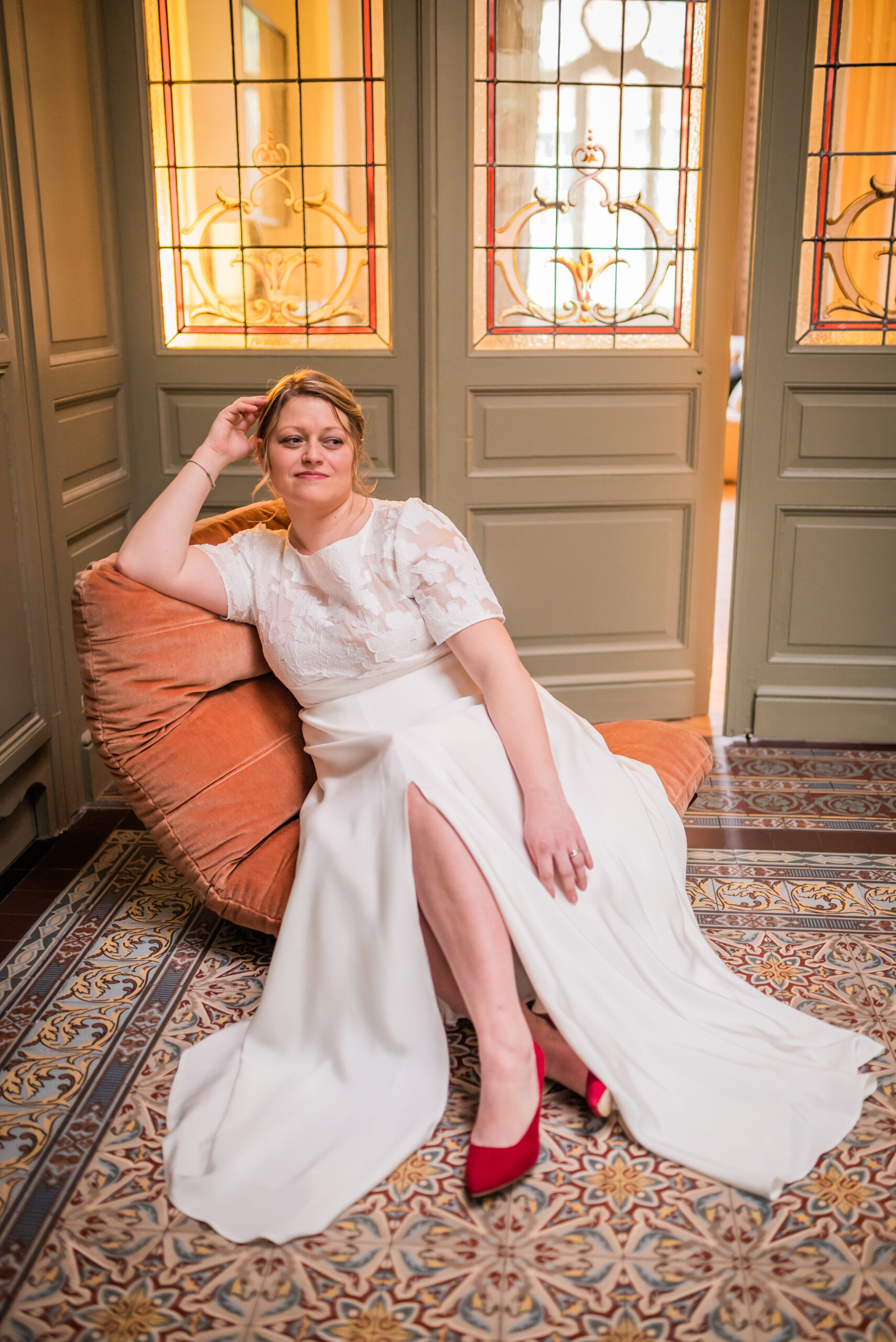 Robe de mariée personnalisée et ajustée pour un mariage