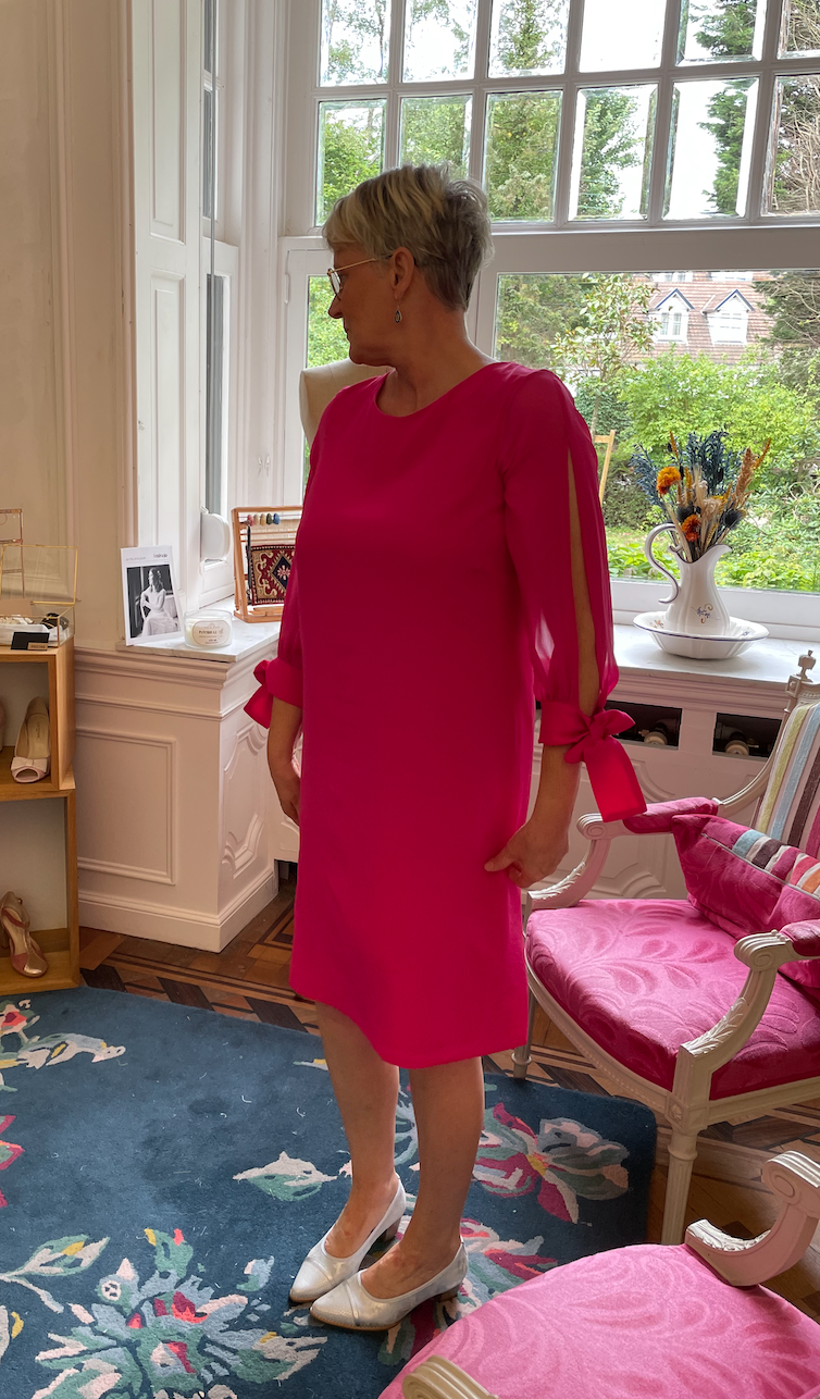 Robe de cérémonie en soie pour maman de la mariée