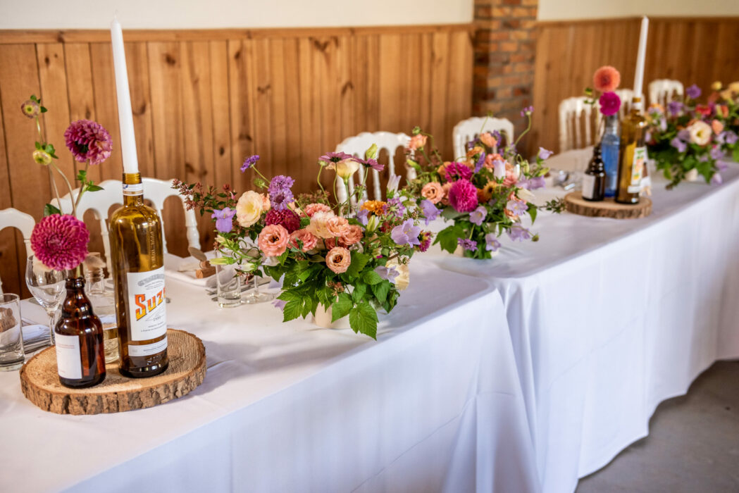 Décoration de la table des mariées